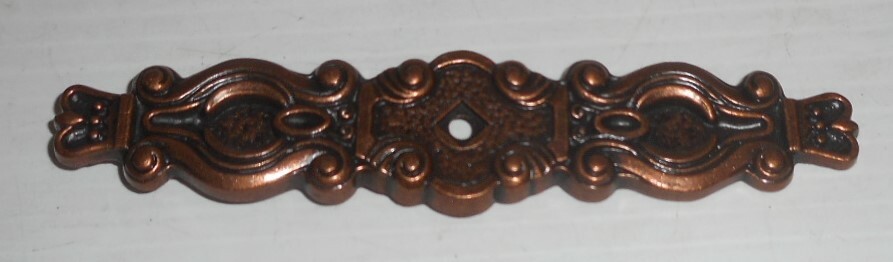 Hyer Ornate Backplates Copper Color Back Plates Furniture Parts 5 1/2″ x 1 1/4″