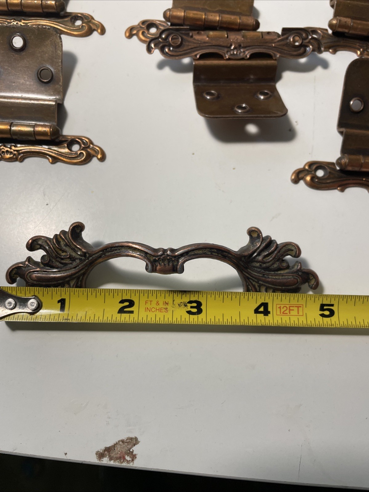 Ajax French Provincial Brass Drawer Pulls W Hinges 18 Hinges 9 Pulls
