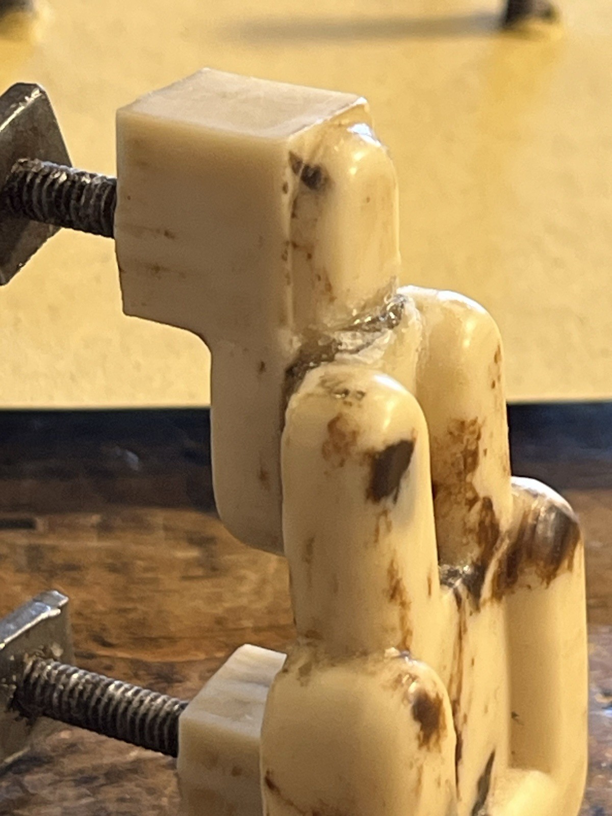 Vintage Marbled Alabaster~Look Celluloid Art Deco Dresser Pull Hardware (H1)