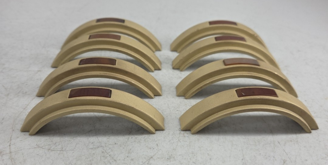 Vintage Lot of 8 Curved Handle Drawer Pulls Dresser Cabinet Mid Century Modern