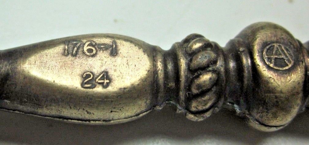 Amerock 176 Carriage 1971 Dark Hammered Brass Pull Handle & Backplate 3″ Centers