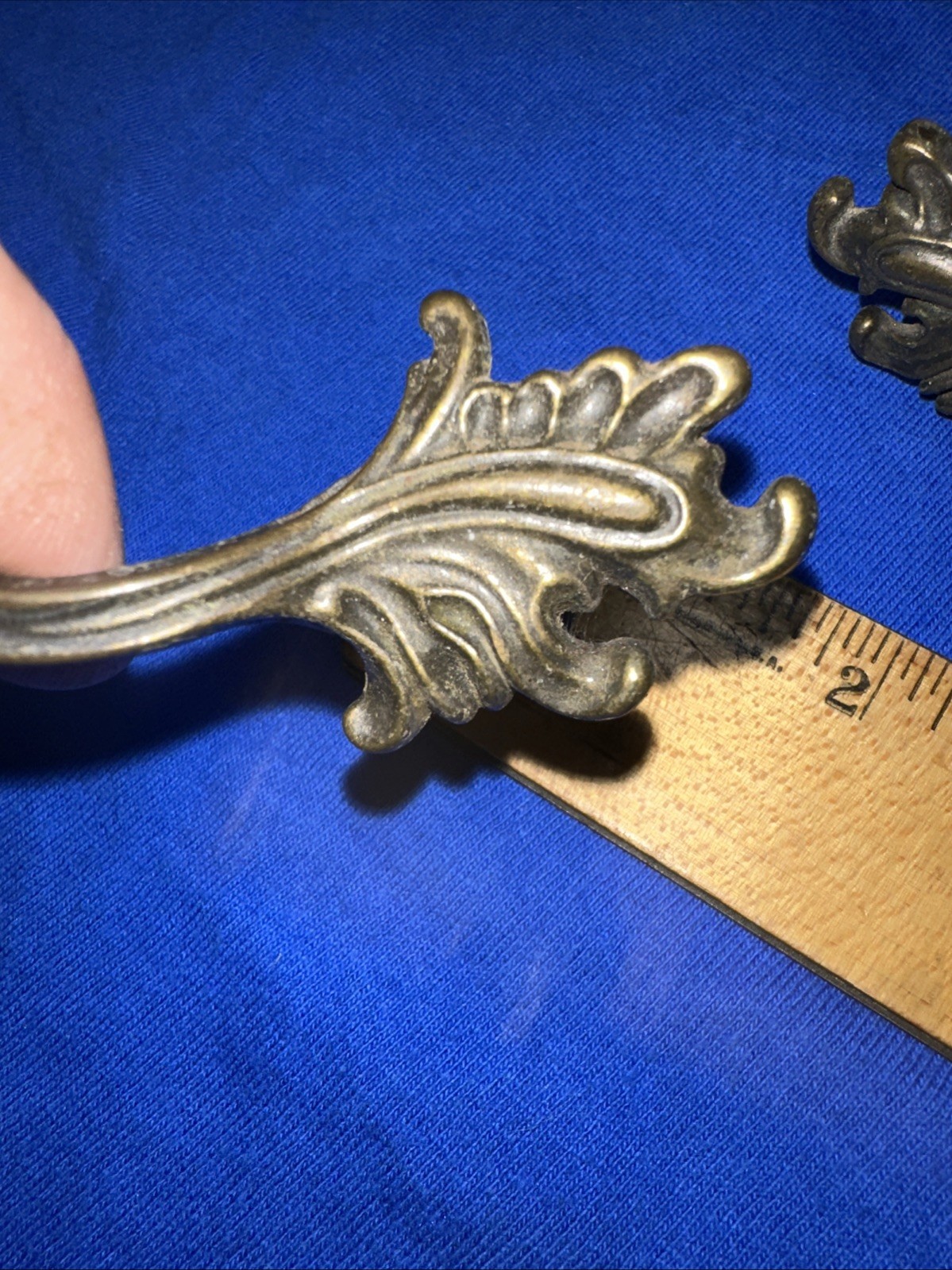 2 Vintage Cabinet Door Drawer Pulls Bureau Etc, Used