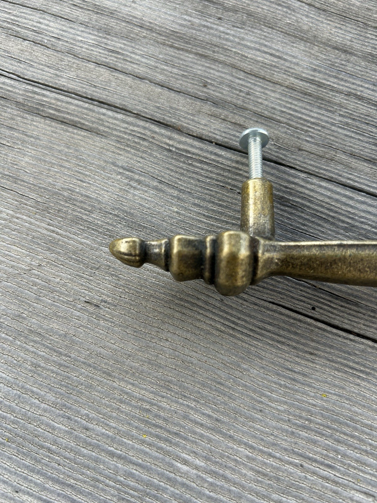 Brass Drawer Pull 6” Long With 3” Between Screw Holes Mid Century Traditional