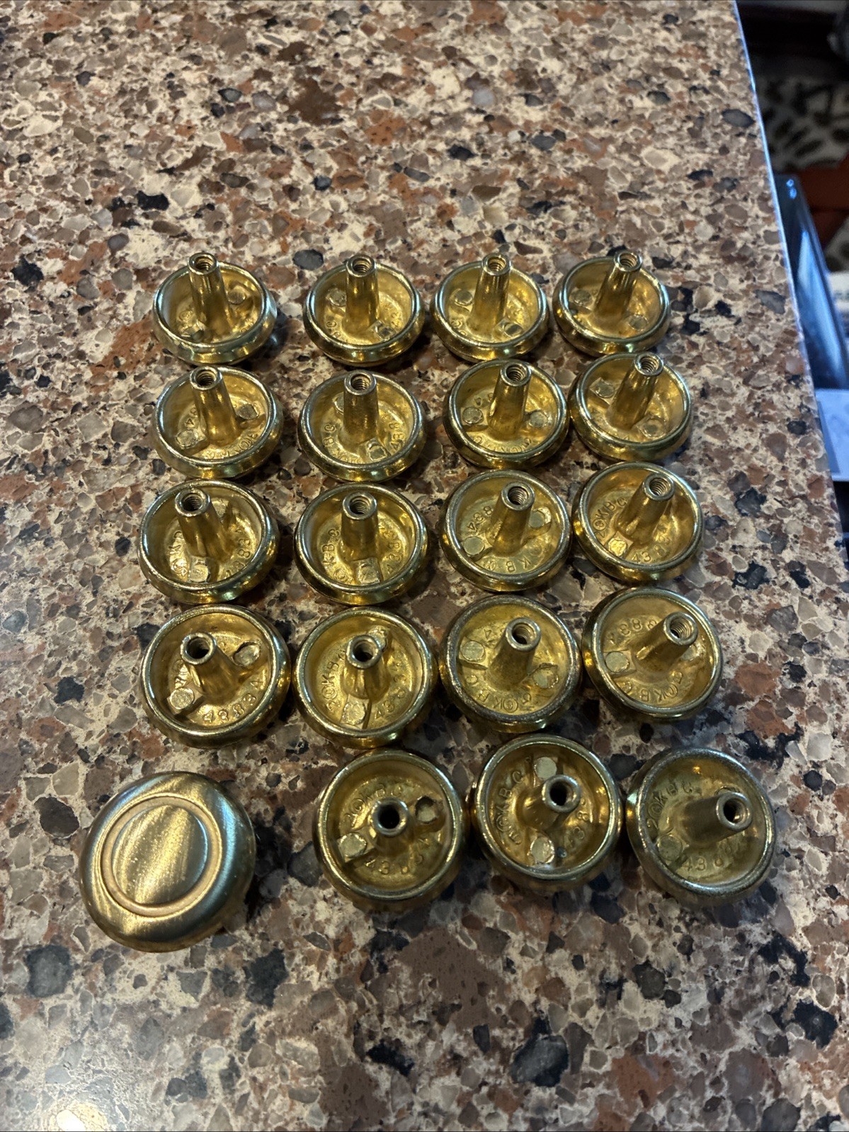 Lot of 20 Keeler Brass Co KBC 43834 Brass Drawer Pulls Handles Knobs Vintage