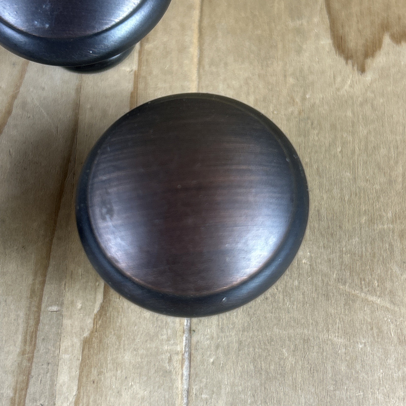 Round Mushroom Drawer Cabinet Knobs Set Of 2 Oil Rubbed Bronze 1.25 Inch