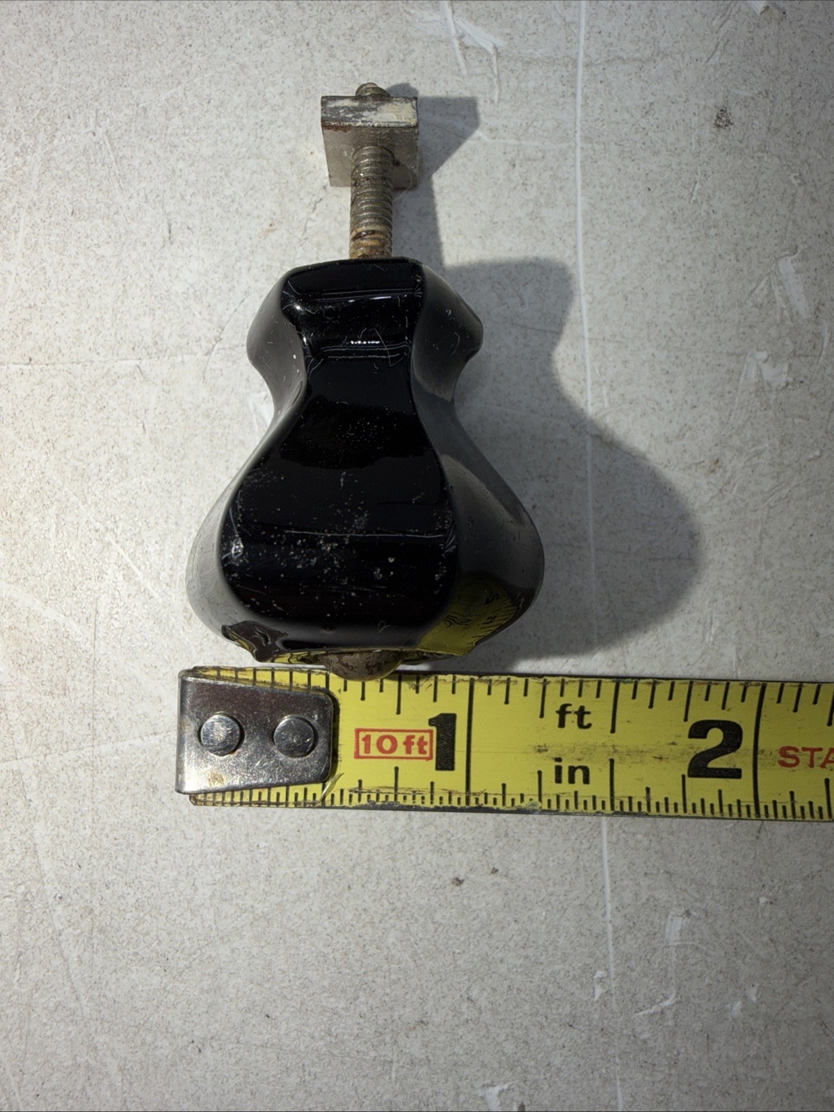 Vintage Black Porcelain Drawer Handles/Pulls Double Single