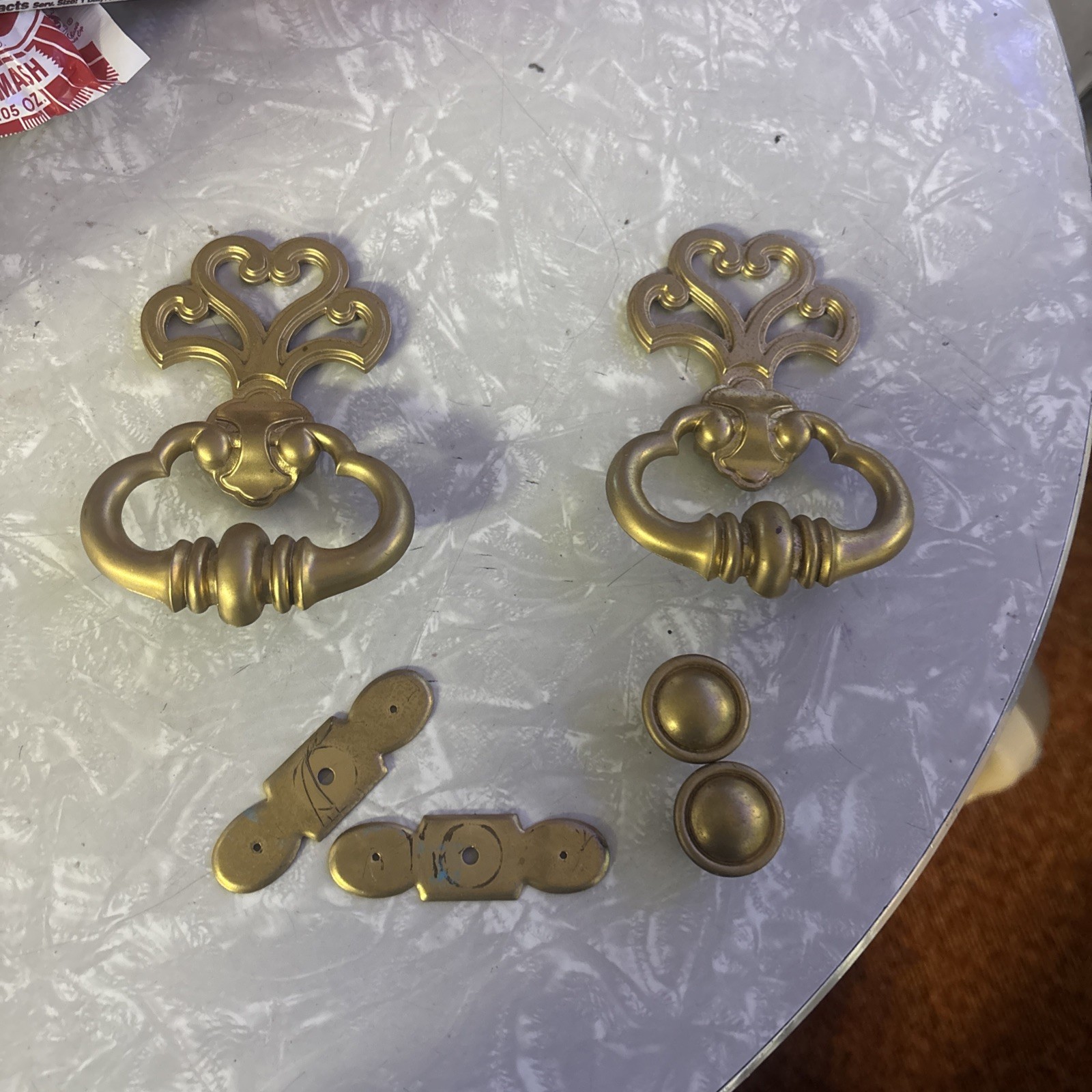 Vintage KBC Drawer Door Pulls Knobs Handles Hollywood Regency Ornate