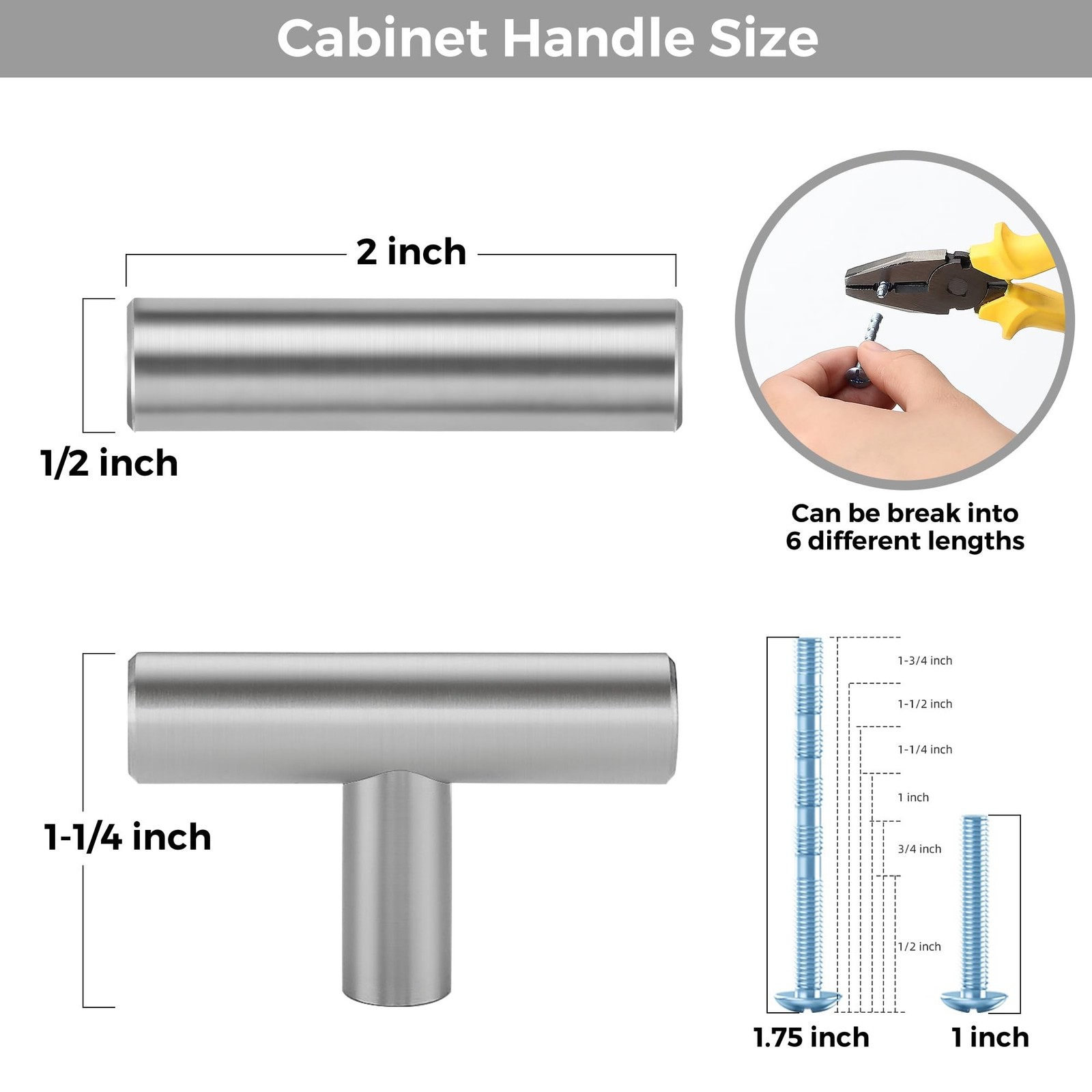 30 Pack Brushed Nickel Cabinet Knobs – Kitchen Silver Pulls for Drawer Stainl…