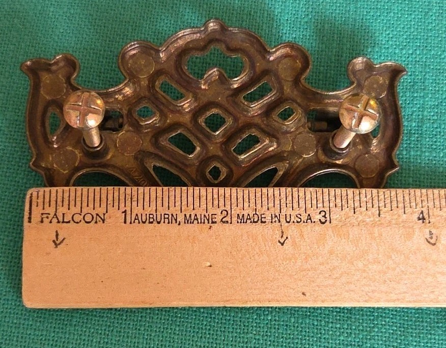 Keeler Brass Co KBC Drawer Handles Pulls Chippendale Batwing Lot of 2 READ