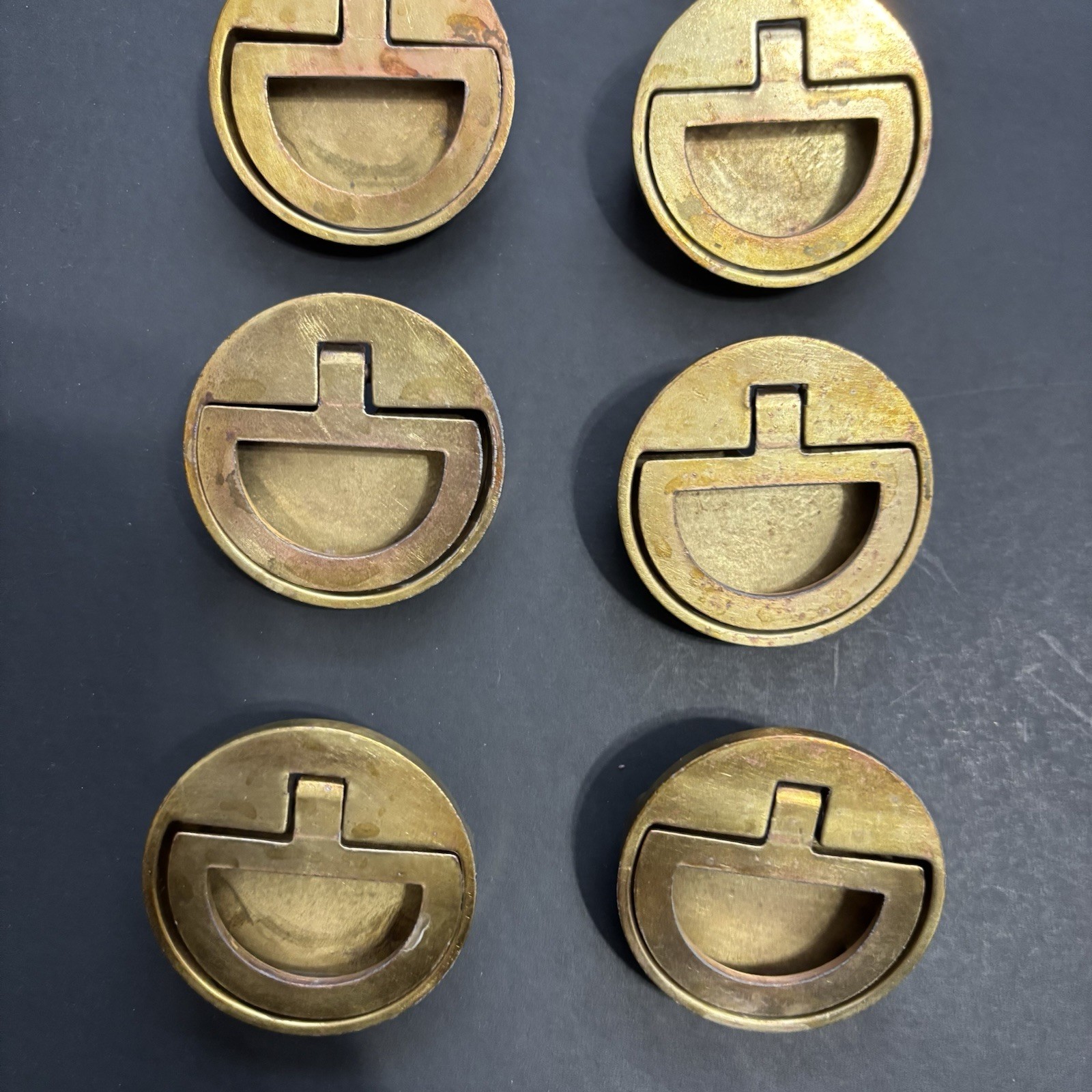 DREXEL ACCOLADE Brass Drawer Bail Pull Round Campaign KBC N7228 – 1.5” CC Read