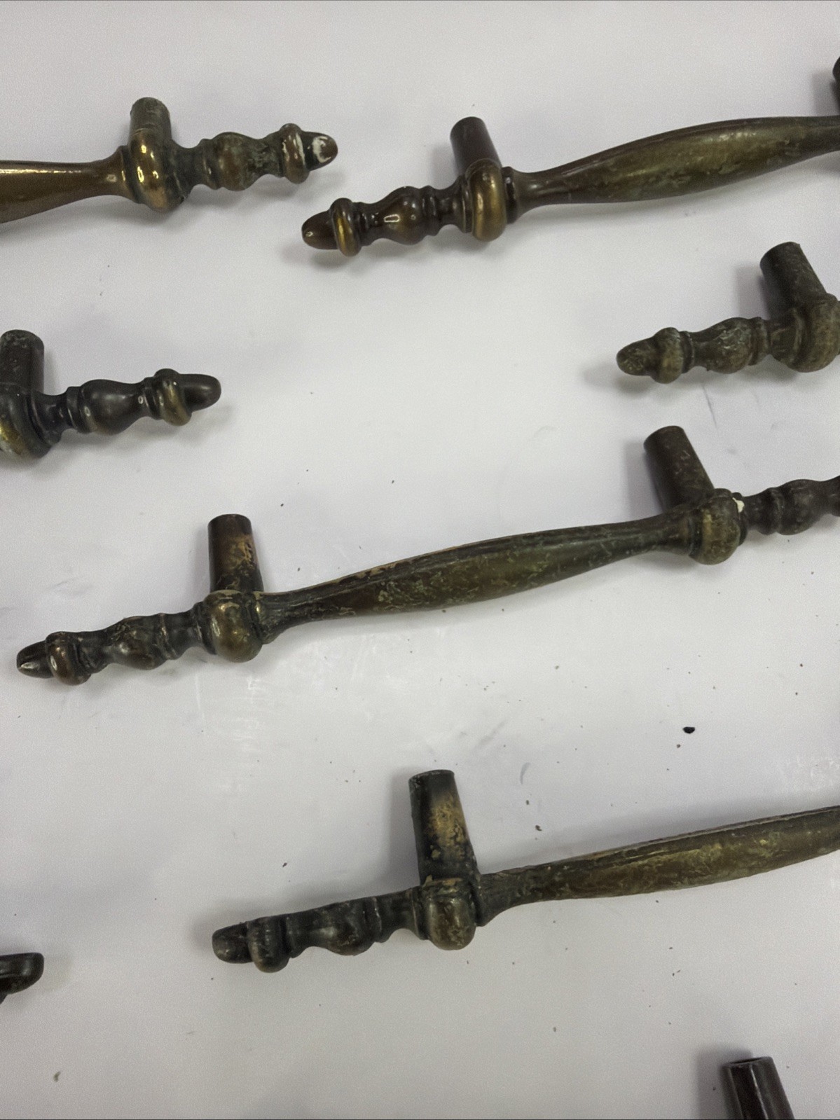 VTG Brass Drop Bail Drawer Pulls Handles Lot 15 3” Center Hardware MCM 150-1⁠
