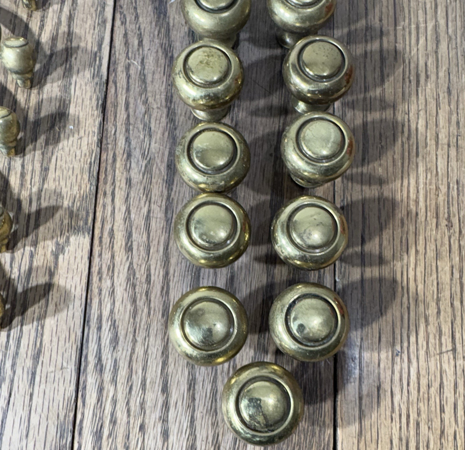 Vintage Antique Lot Brass Drawer Pulls Heavy Knobs Handles Furniture Hardware