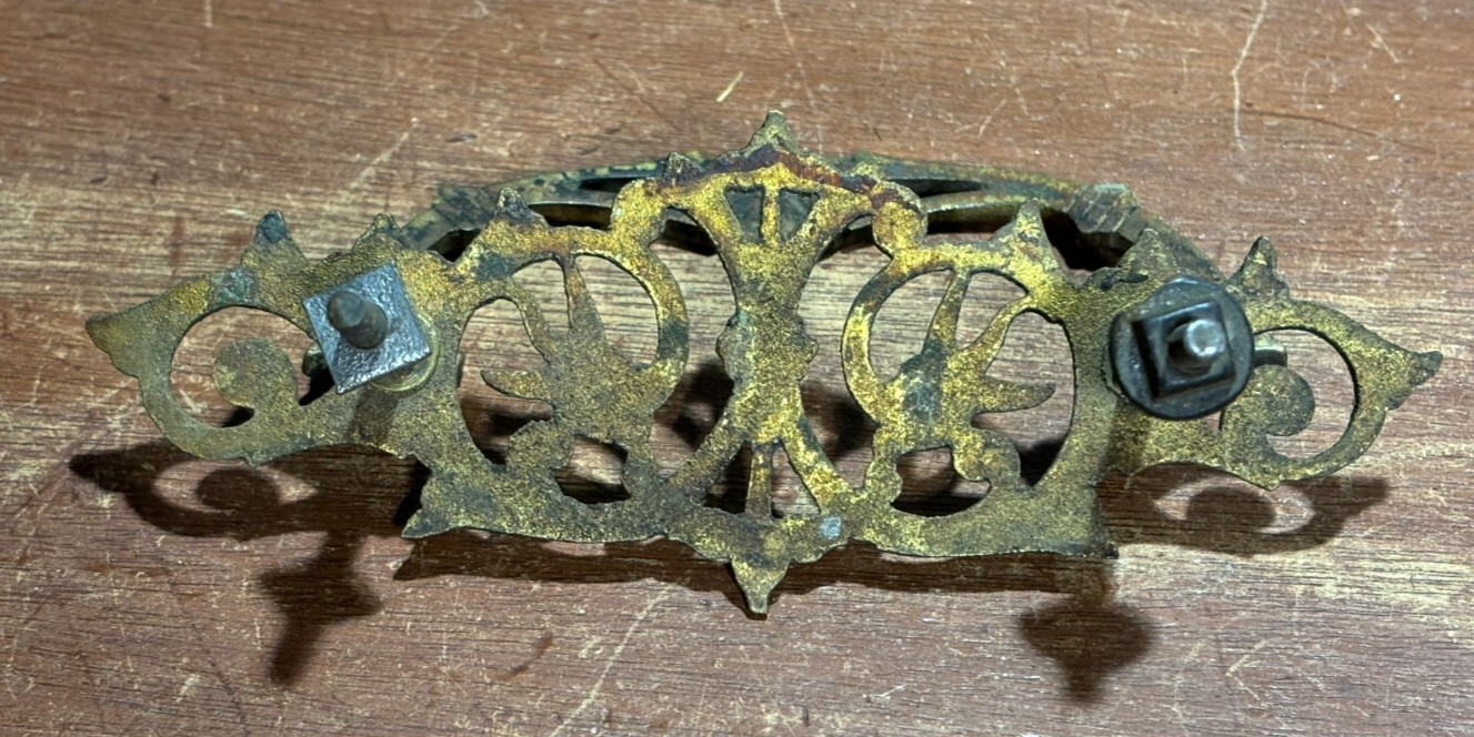 Vintage Antique Ornate Fancy Drop Bail Drawer Pull. 3 inch CTC