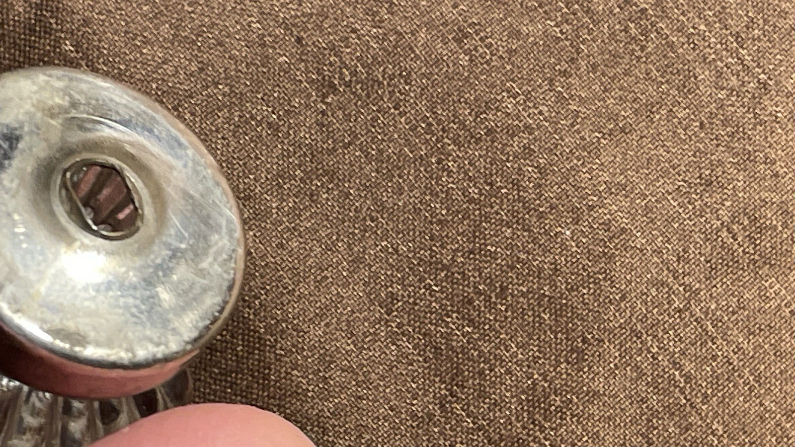 Vintage Original Furniture Cabinet / Drawer Glass Knob Pull Hardware