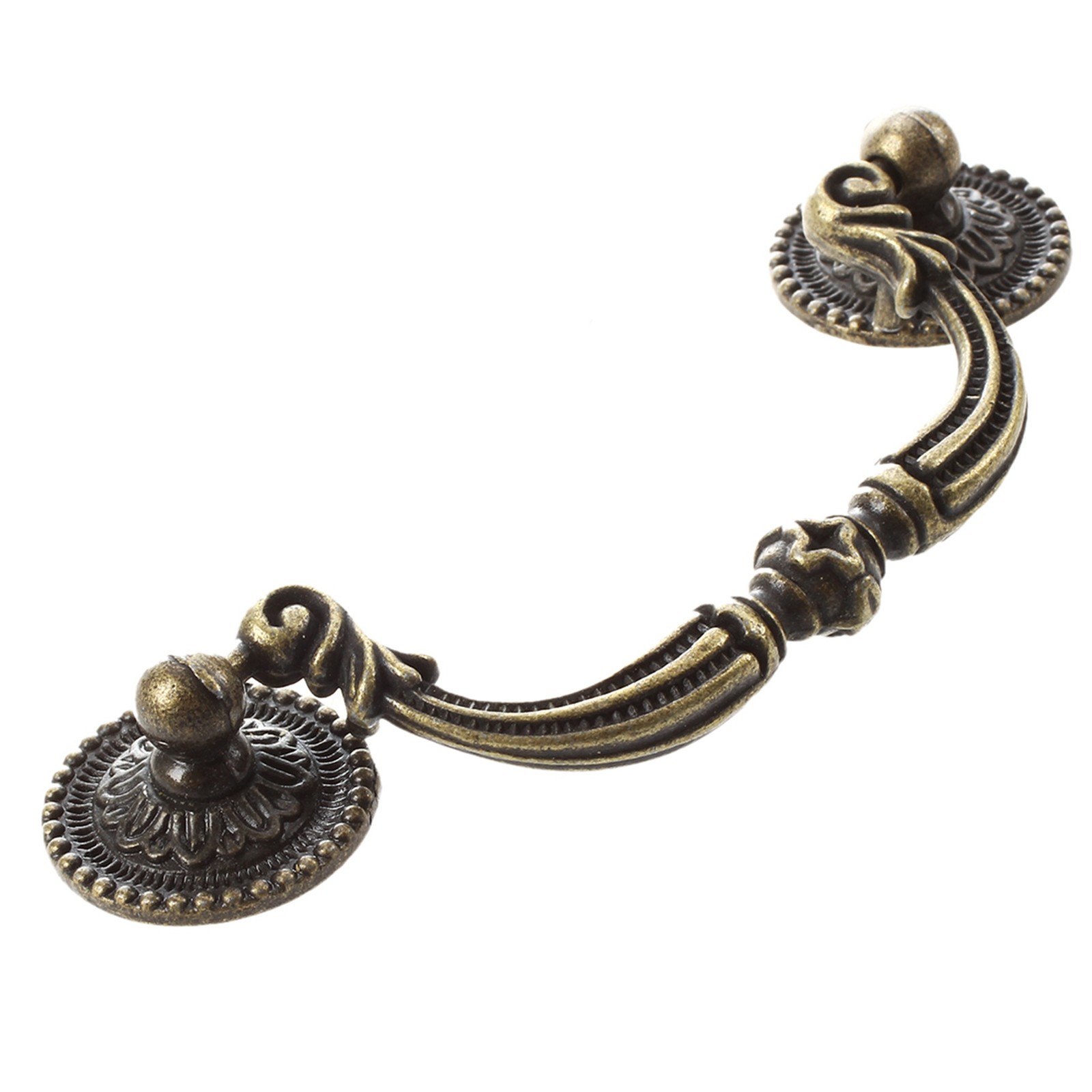 3X Antique Brass Cabinet Door Drawer Handles 100 mm S1V42806