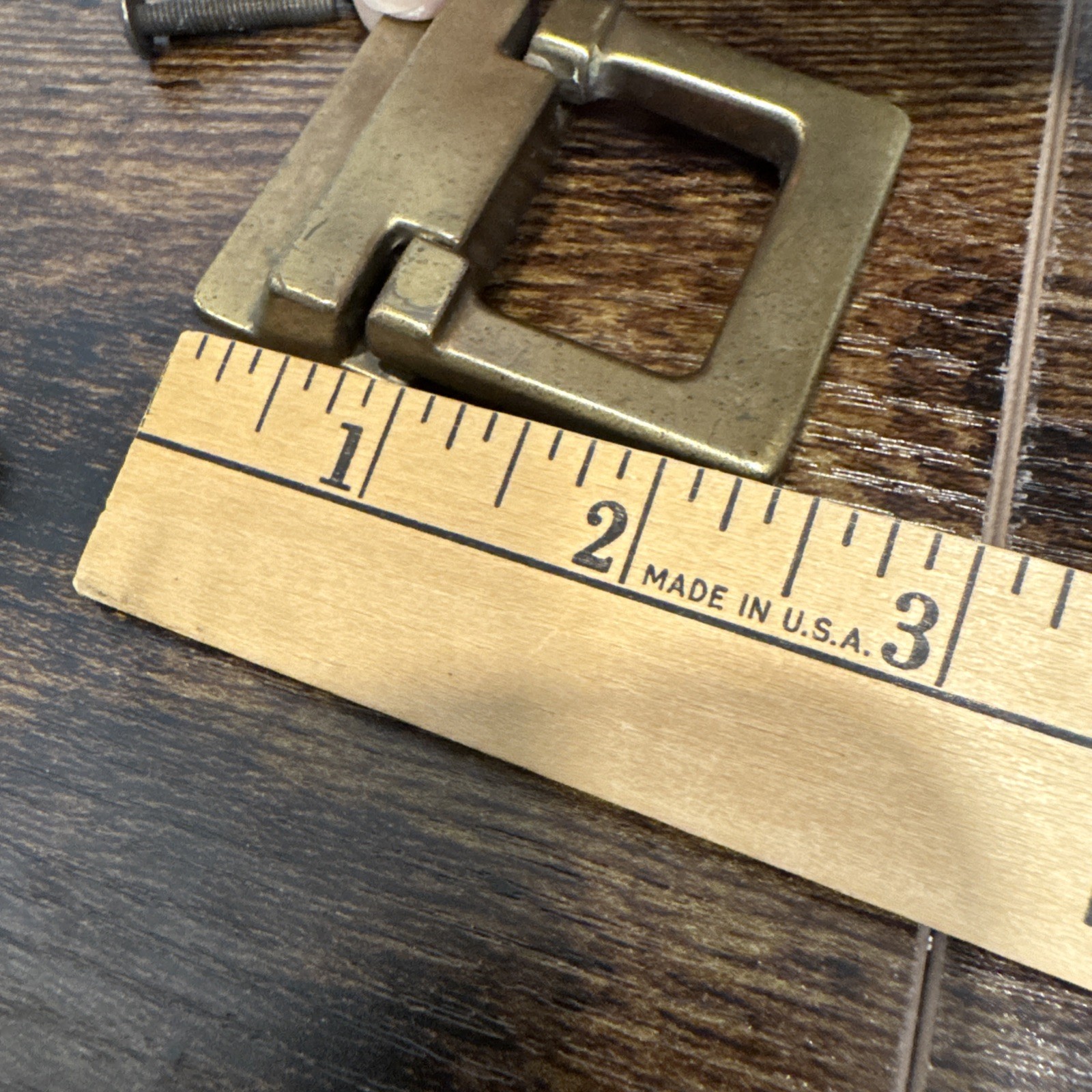 Drexel Woodbriar Drawer Pulls 2 Square Brass Vintage Bail Dresser Hardware Pair