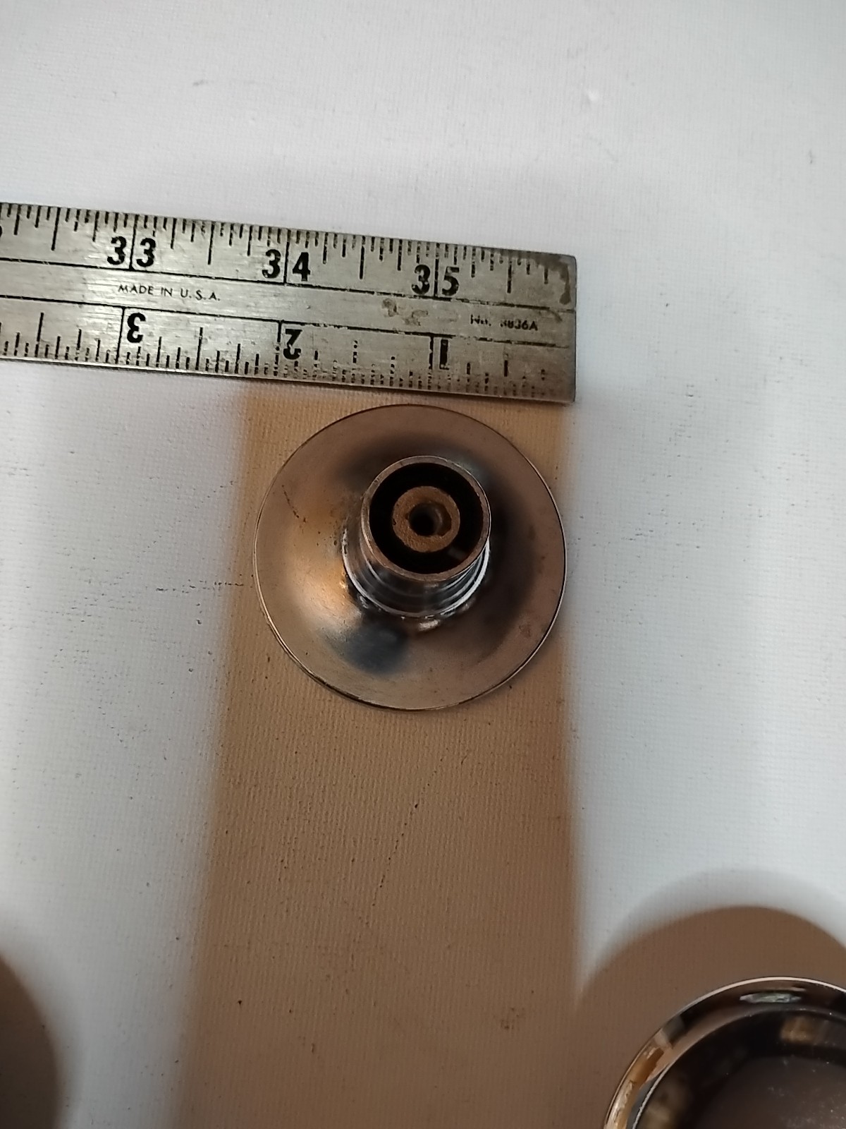 Vintage Lot of 5 Chrome Round Drawer Pulls Concave Knobs Cabinet Handles 2″