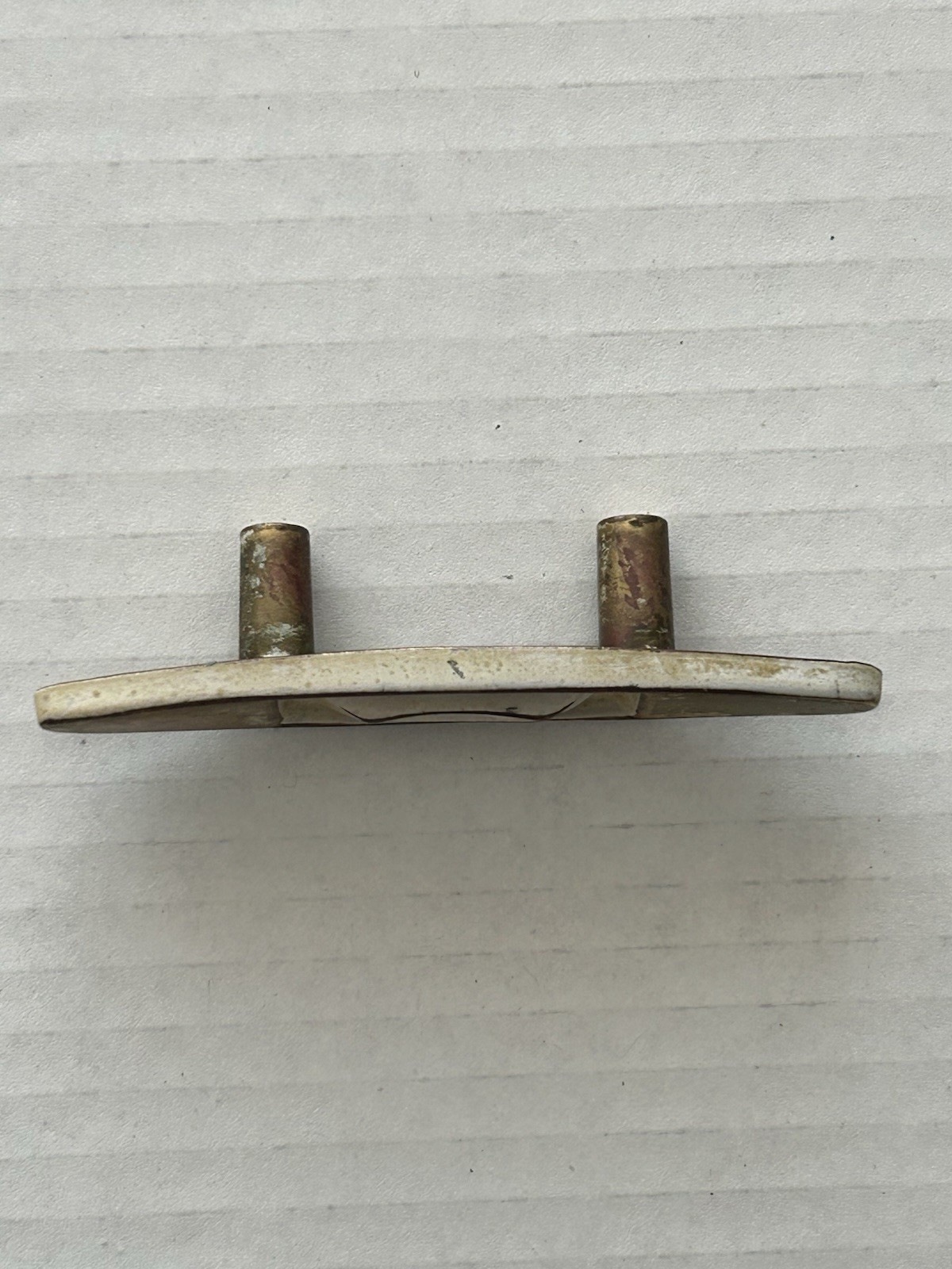 Art Deco MCM Atomic Oblong Gold Tone Raised Lenticular Shape Drawer Pulls X 9