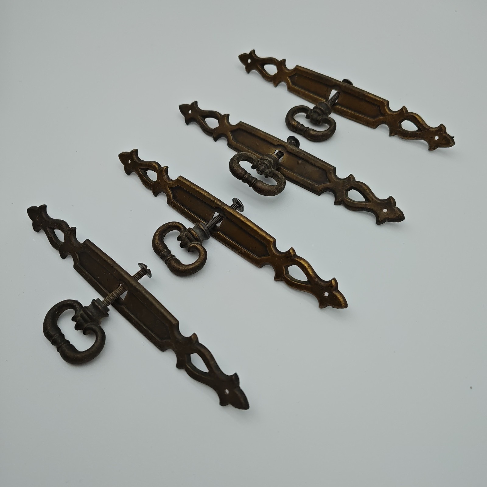 Set 4 Amerock A9711DC Gothic Spanish Revival Bail Drawer Pull Cabinet Pulls