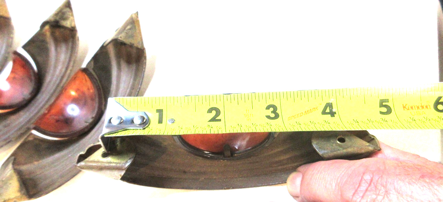 RARE~ART DECO BUREAU DRAWER PULLS~ SIX(6) METAL AND LUCITE IN AN OLD CIGAR BOX