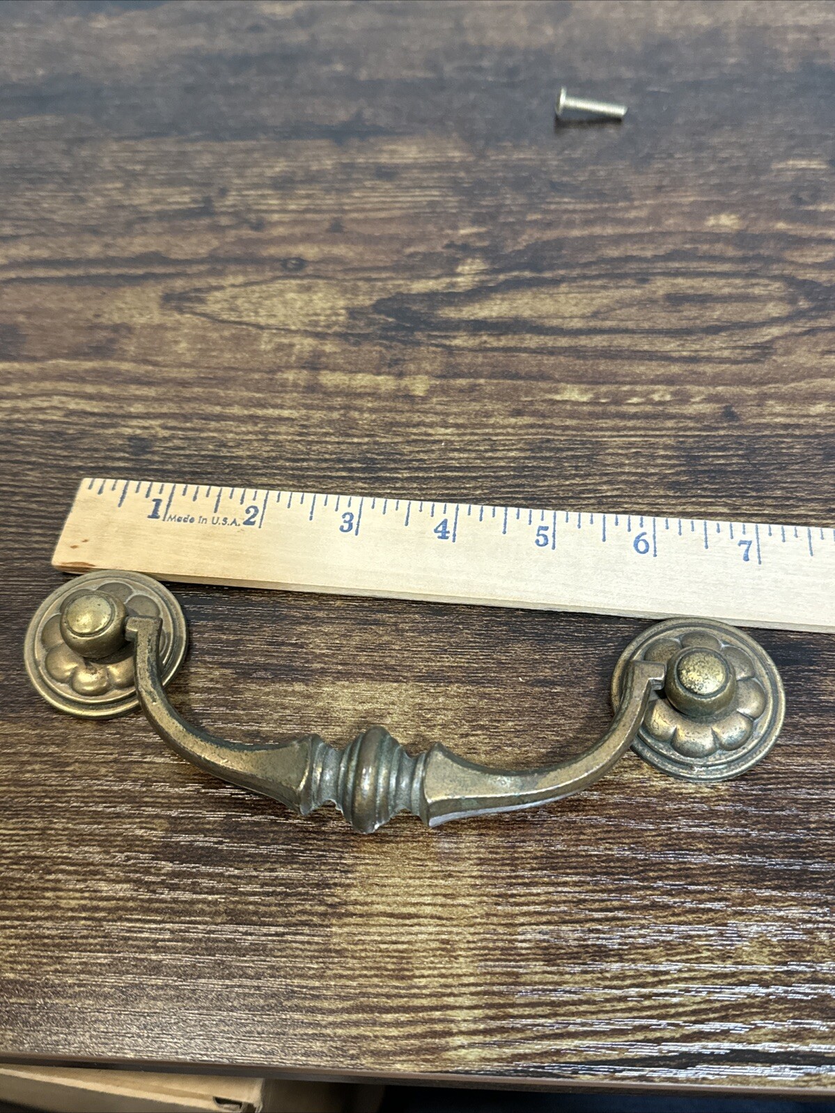 Drexel Esperanto Drawer Pull Tall Dresser Brass Vintage Drop Bail MCM Handle