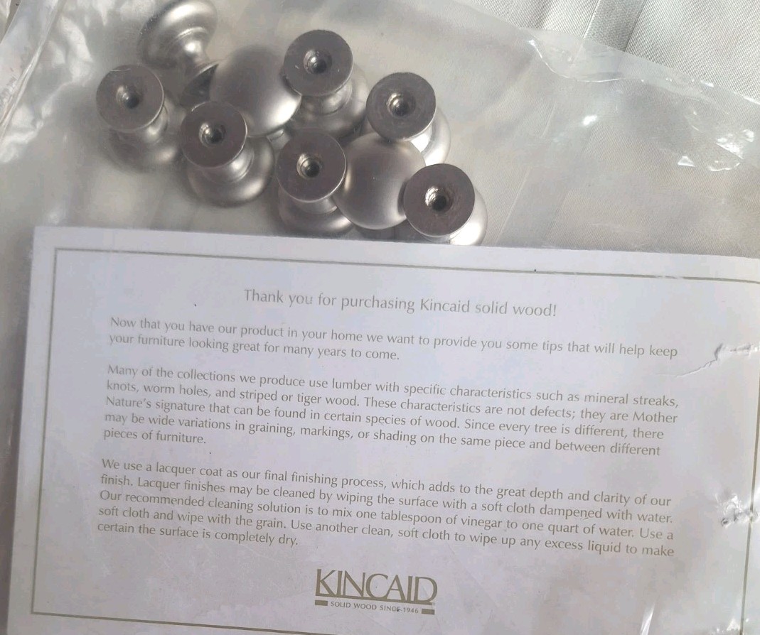Kincaid Drawer Knobs Brushed Nickel Lot of 11, No Mounting Bolts, New