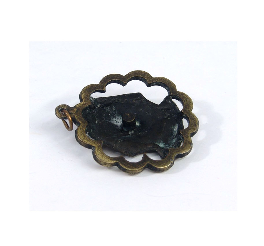 Rare Antique 1920s Egyptian Revival Brass Drop Drawer Pull, Pharaoh Art Deco Vtg