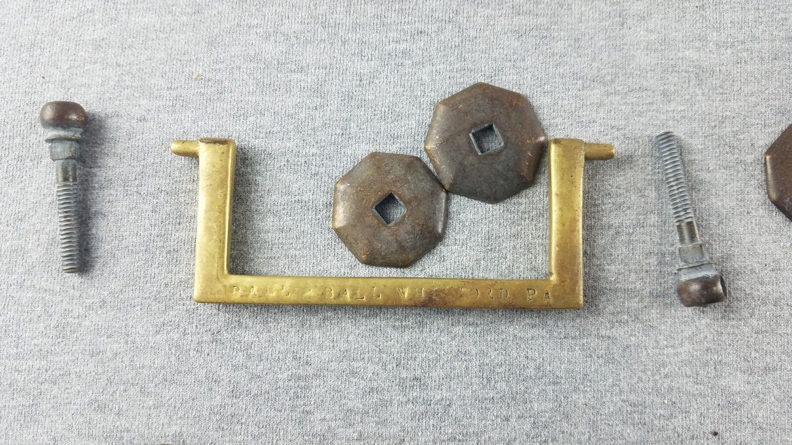 Set of High End Antique Repro Ball & Ball Pennsylvania drawer pulls brass