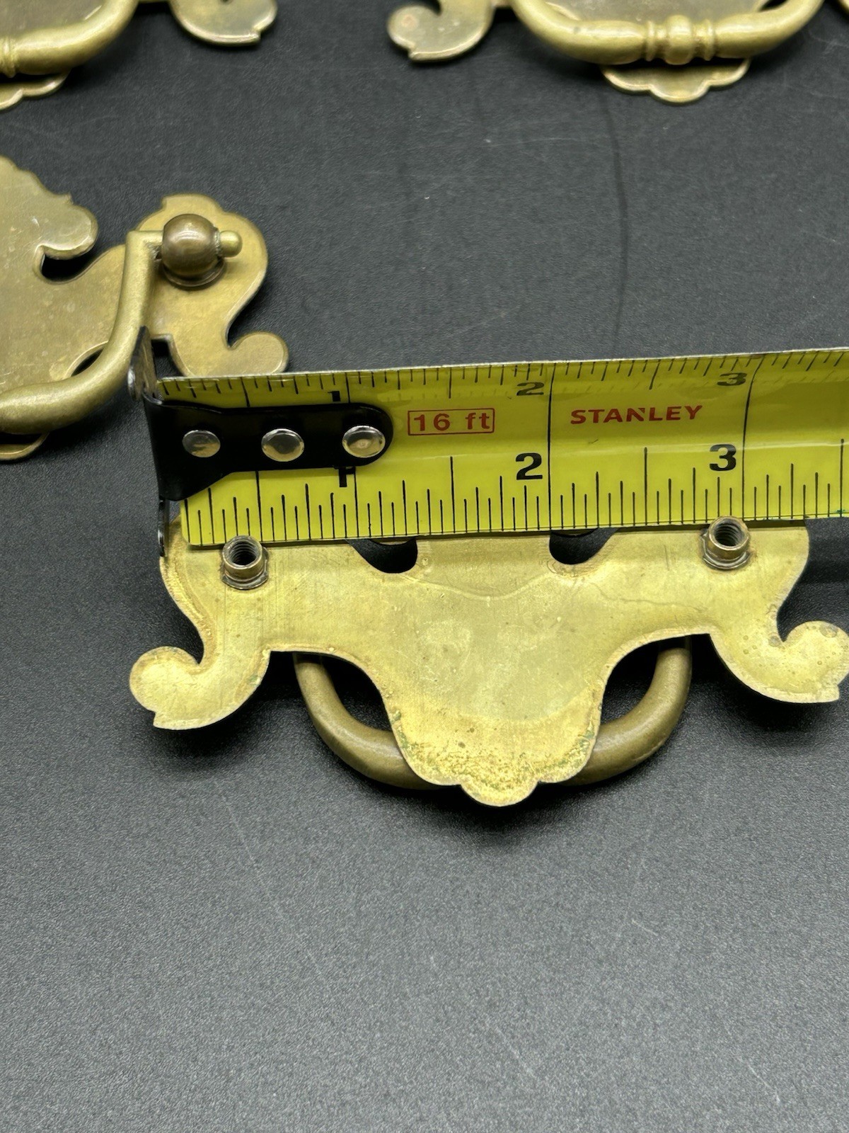 Ethan Allen Heirloom Vintage Brass Bail Handle Drawer Pulls X8 No Hardware