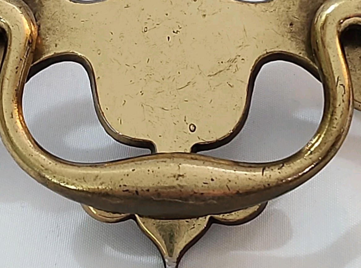 Vtg KBC Keeler Brass Co. Batwing Chippendale Style Drawer Pull W/Screws N-19560