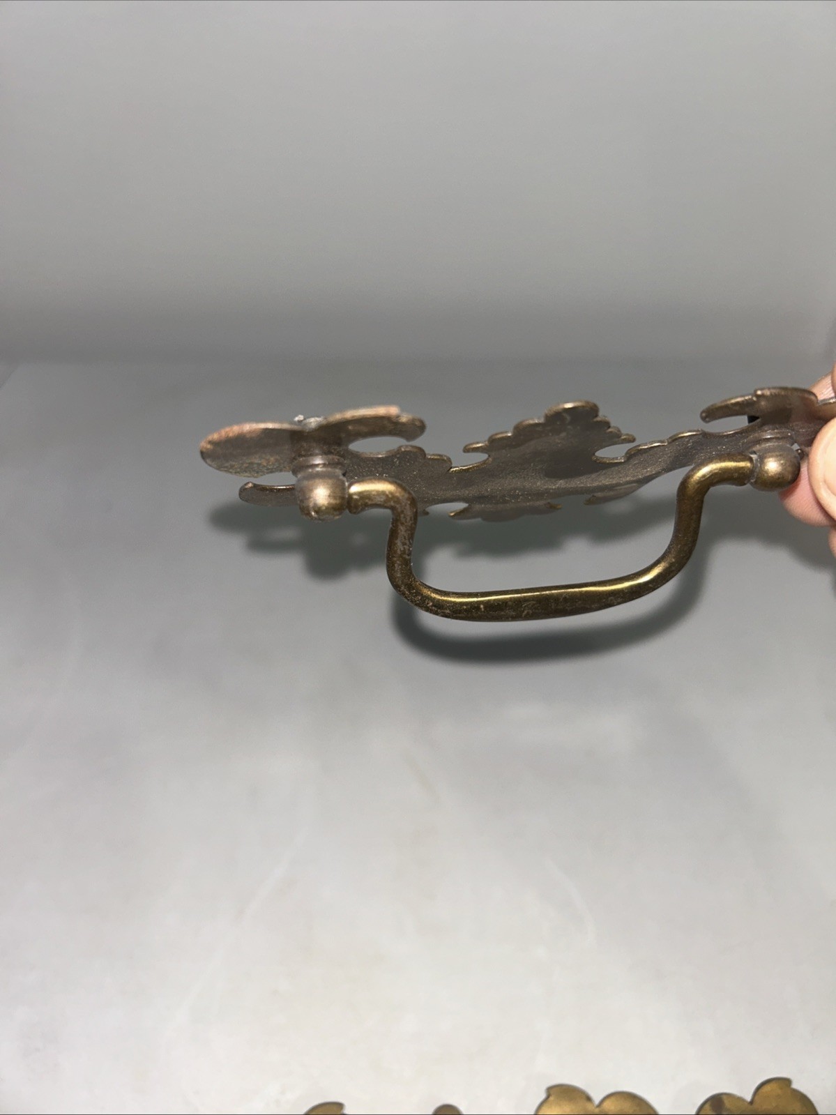 vintage brass drop bail drawer pulls antique Kool Design 4 1/4 Inch X 2 1/2 Each