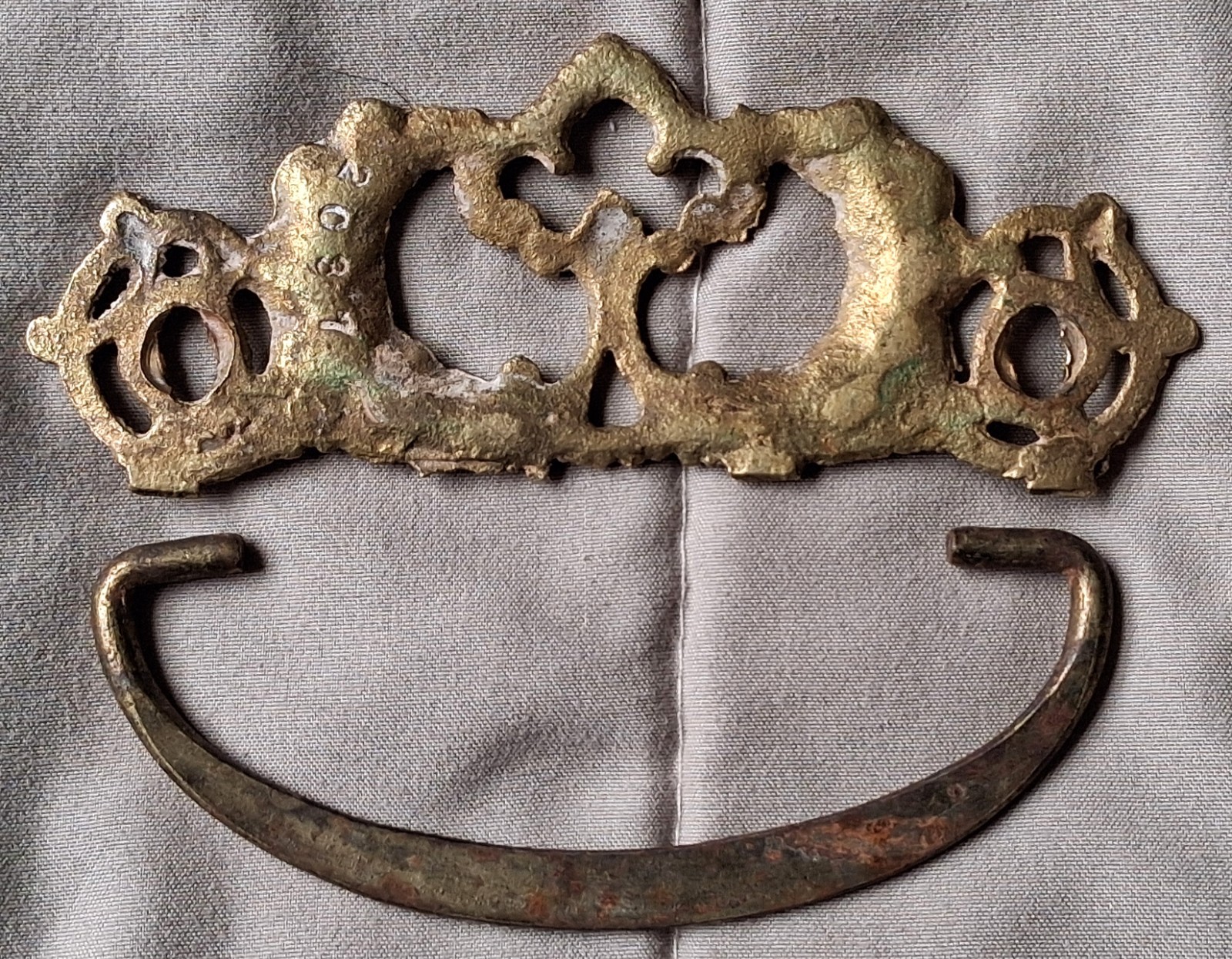 Antique Vintage Repro Dresser Pulls Handles Brass Finish Ornate