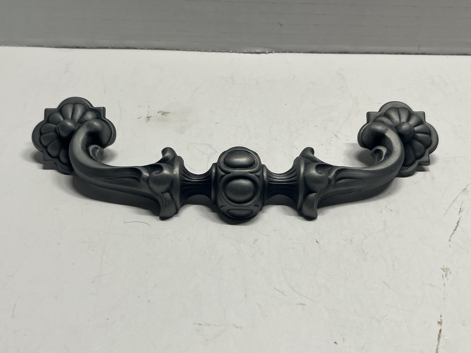 Vintage NOS KBC Heavy Gray/Black Ornate Fixed Pull