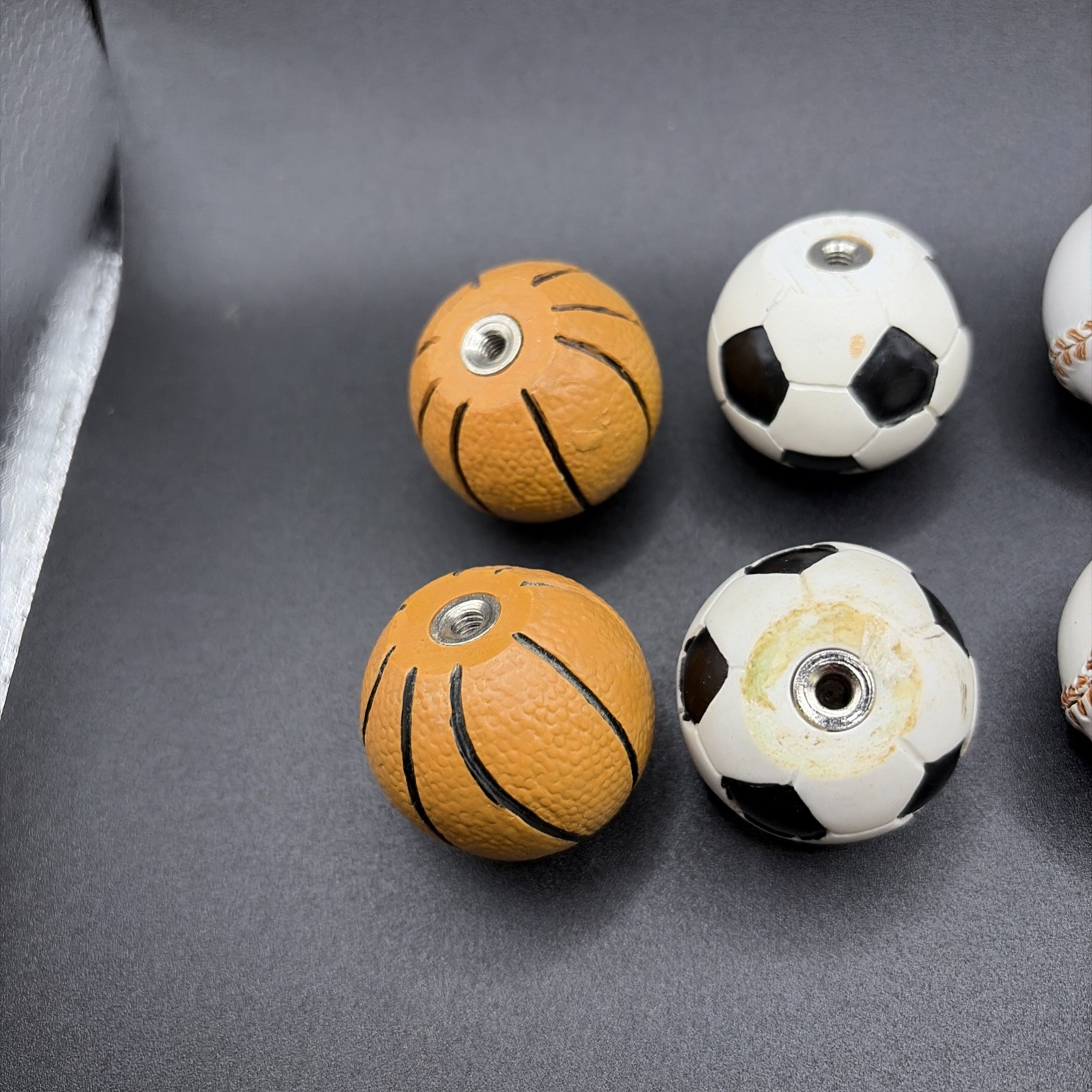 Vintage MultiSports Balls Dresser Handles Drawer Pulls. Set Of 10