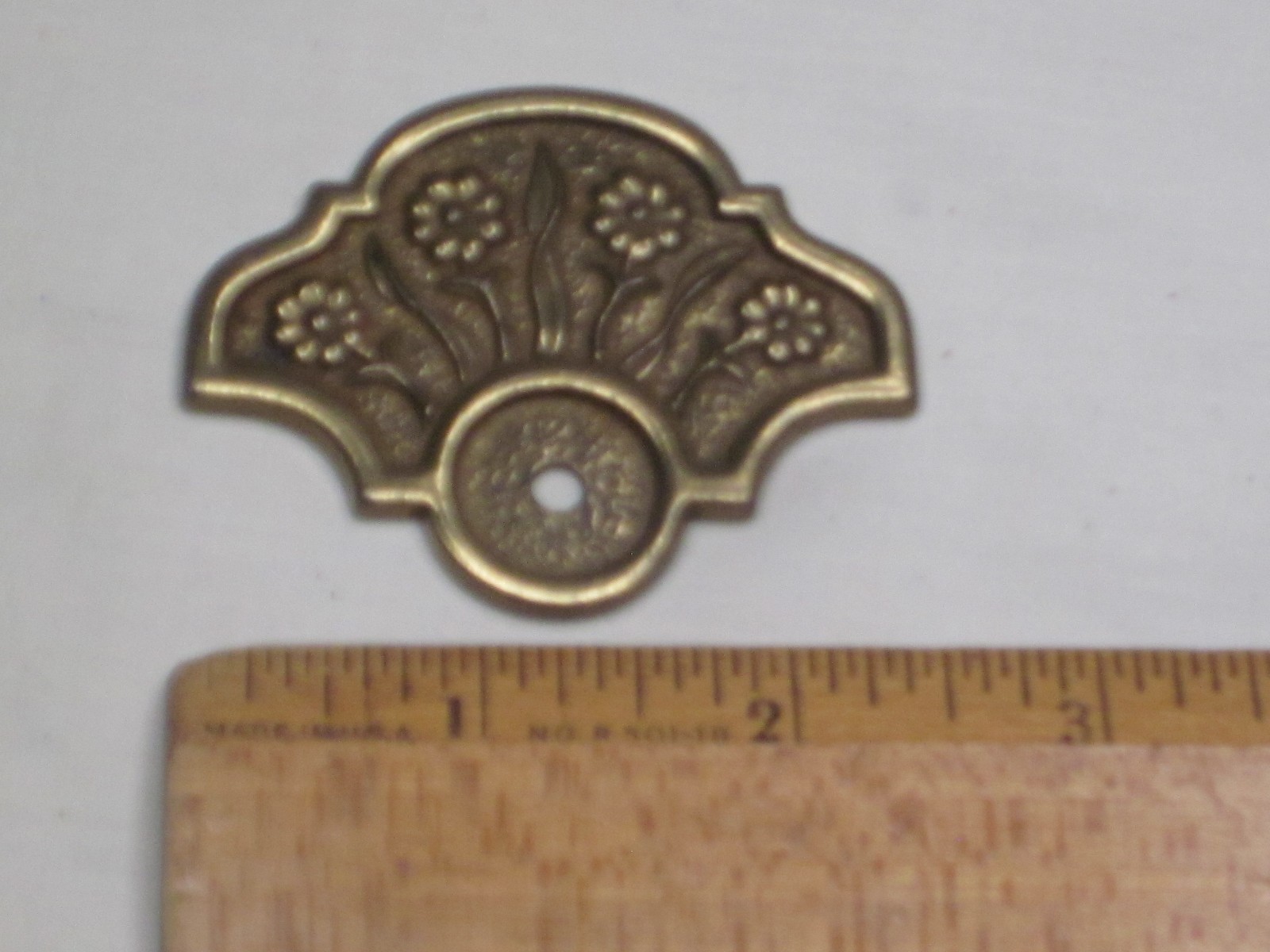 vintage KEELER BRASS Co. N18245 ornate backplate handle back plate hardware part