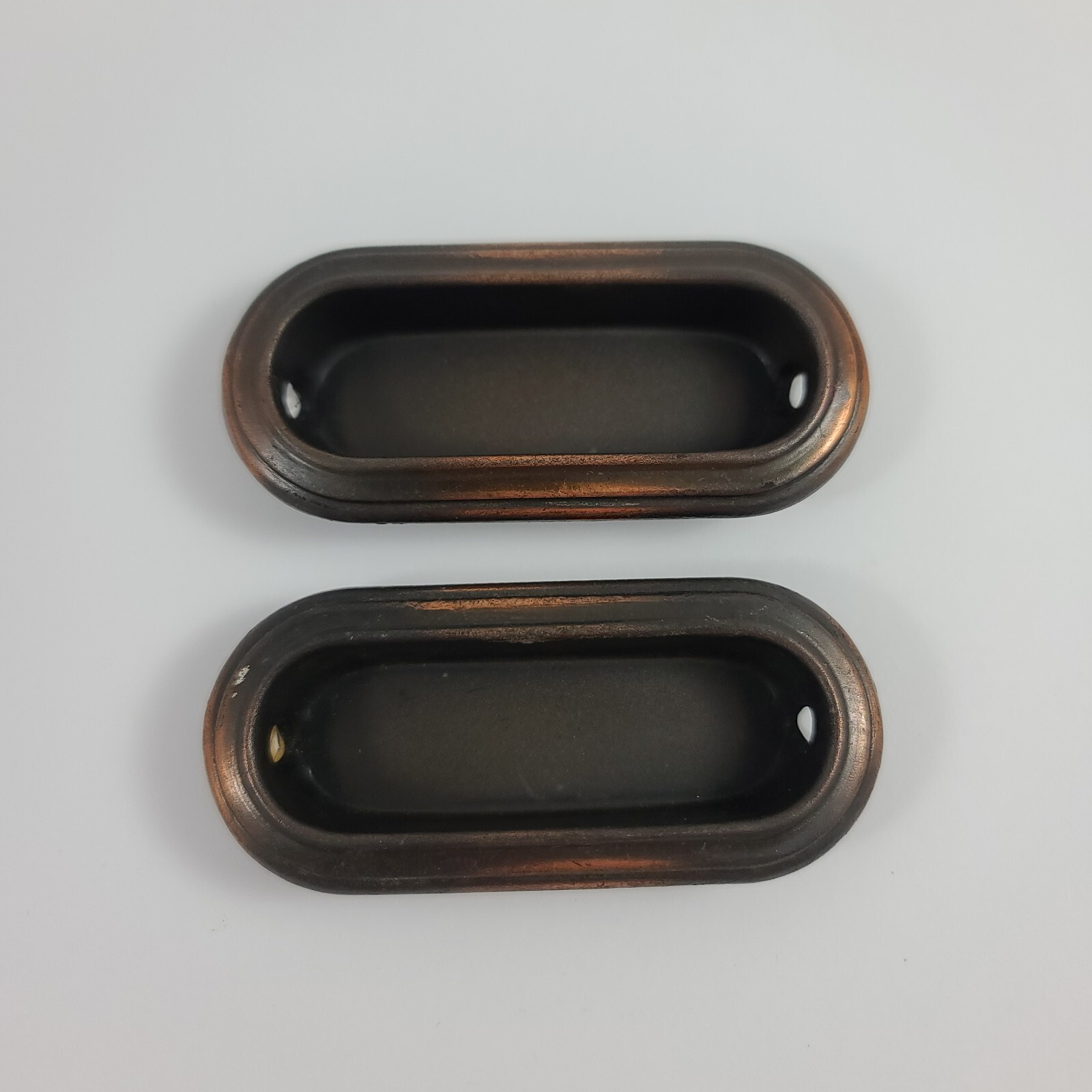 Vintage 1960s Amerock Recessed Drawer Pull Pair Finger Pull 1584