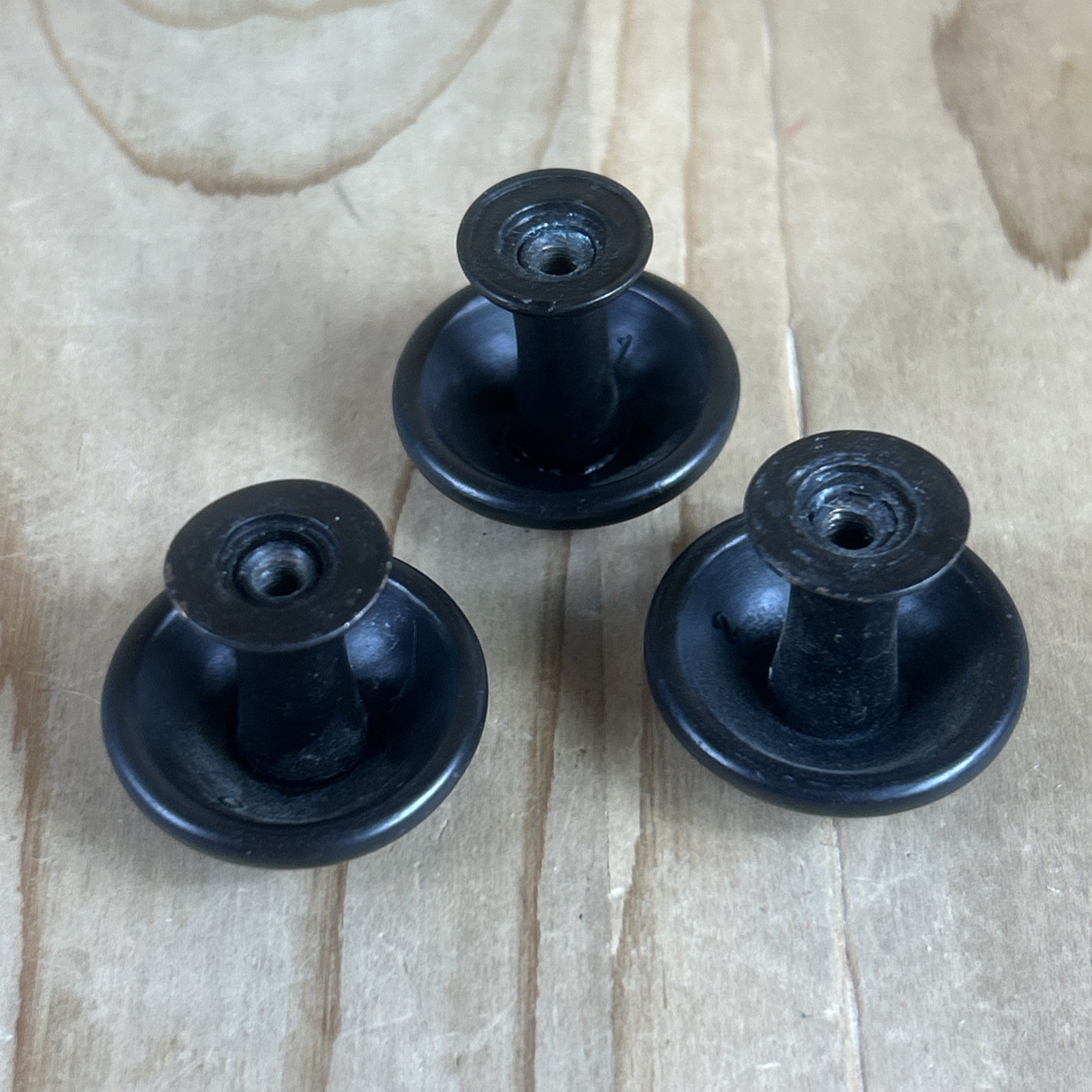 Round Mushroom Drawer Cabinet Knobs Set Of 2 Oil Rubbed Bronze 1.25 Inch
