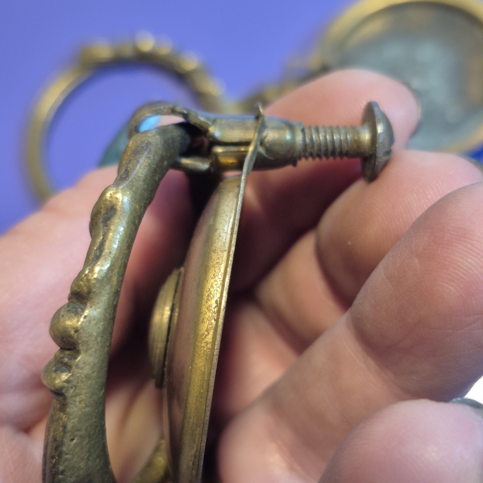 Set Of 5 Keeler Brass Company ? KBC Brass Drawer Cabinet Drop Ring Pulls CB09