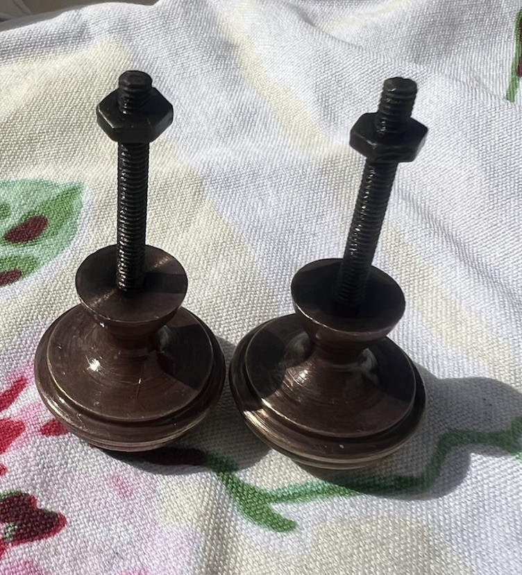 Antique French drawer pull Heavy brass A++ Door Dresser round 1⅓” Victorian Gold