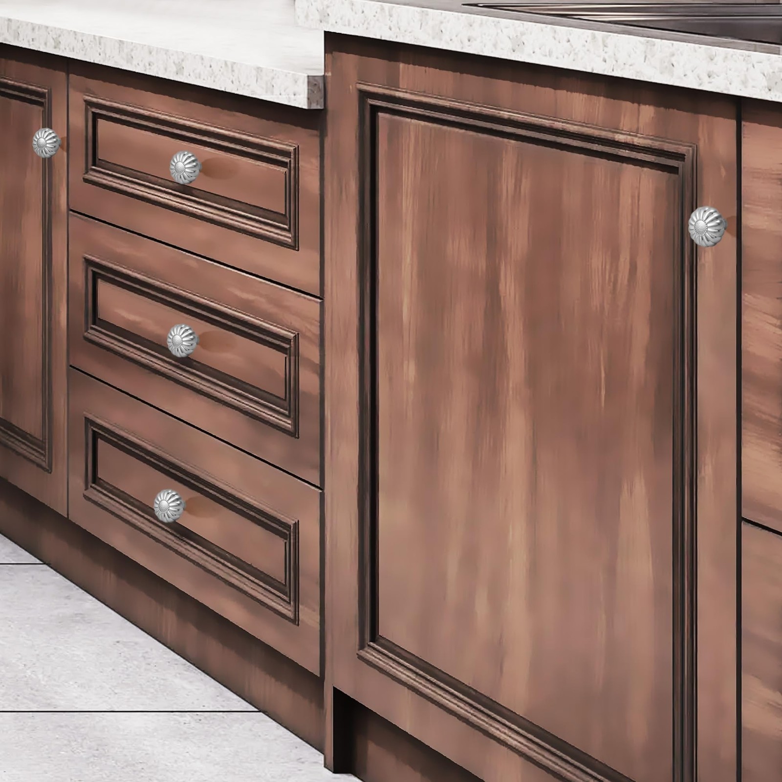 Cabinets Knobs Drawers Pulls 4 Pack Kitchen Knob Brushed Nickel, Closet Cupbo…