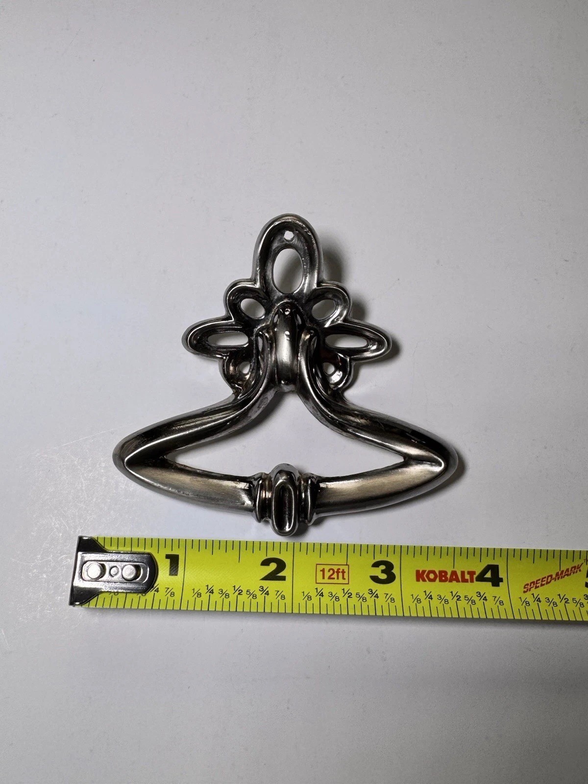Amerock Drop Bail Knocker Drawer Handles Pull Brushed Silver Tone Metal VTG