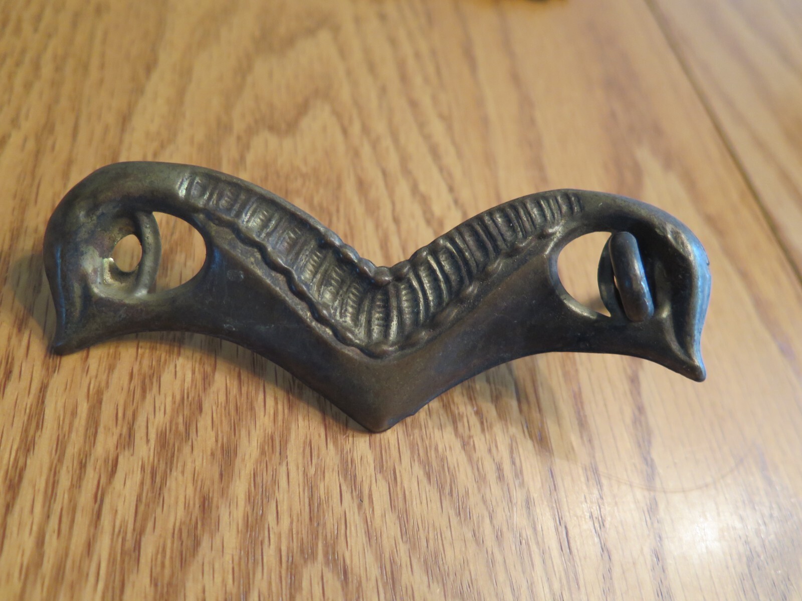 3 Vintage Brass? Dresser Cabinet Drawer Back Plate? Hardware Lightweight Salvage