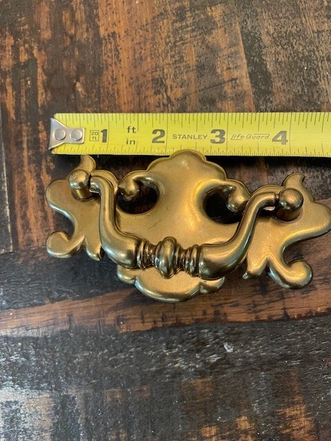Set of 25 NEW Brass Chippendale Batwing Drawer Hardware Pull 3″ center