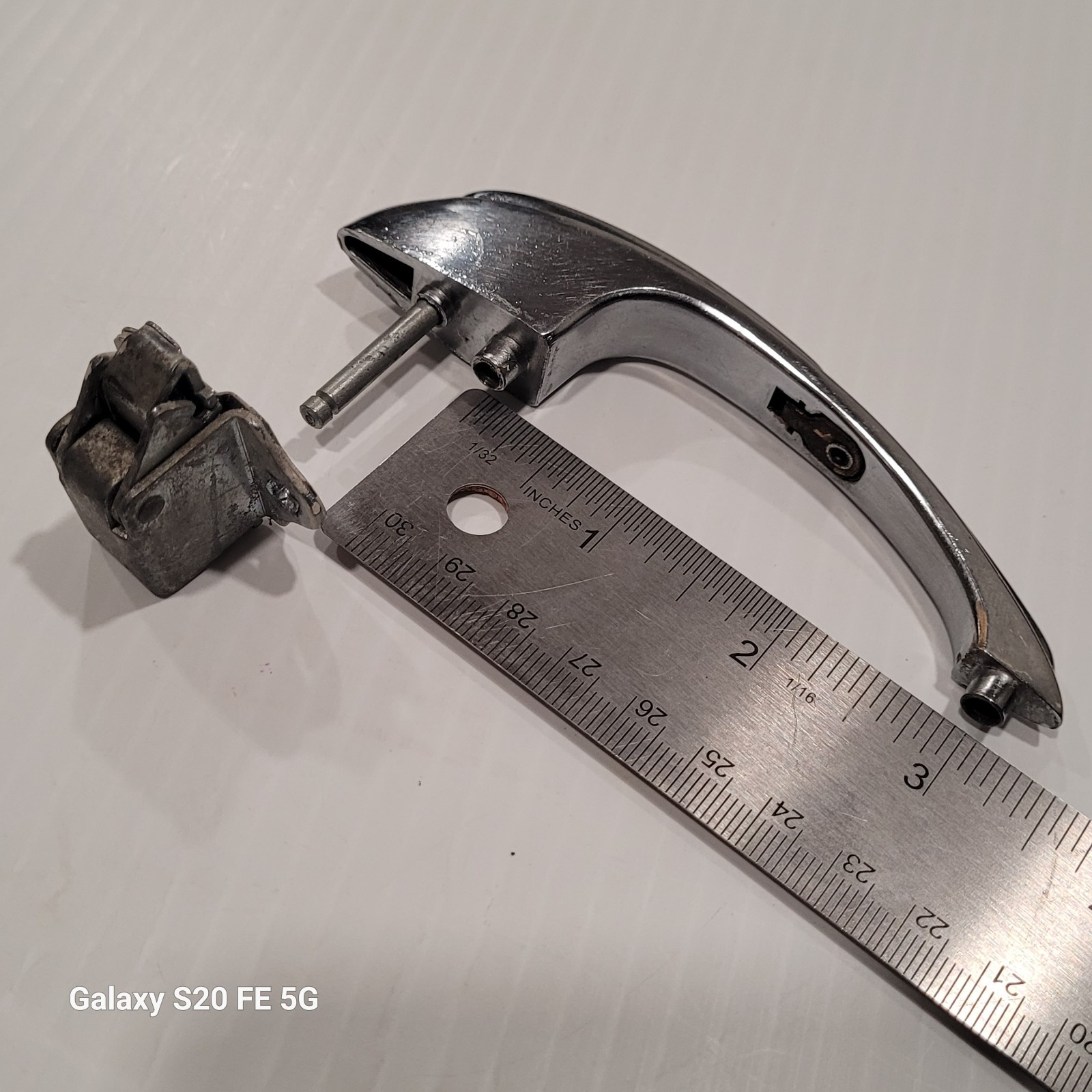 Vintage Chrome Push Button Kitchen Door Pull Latch