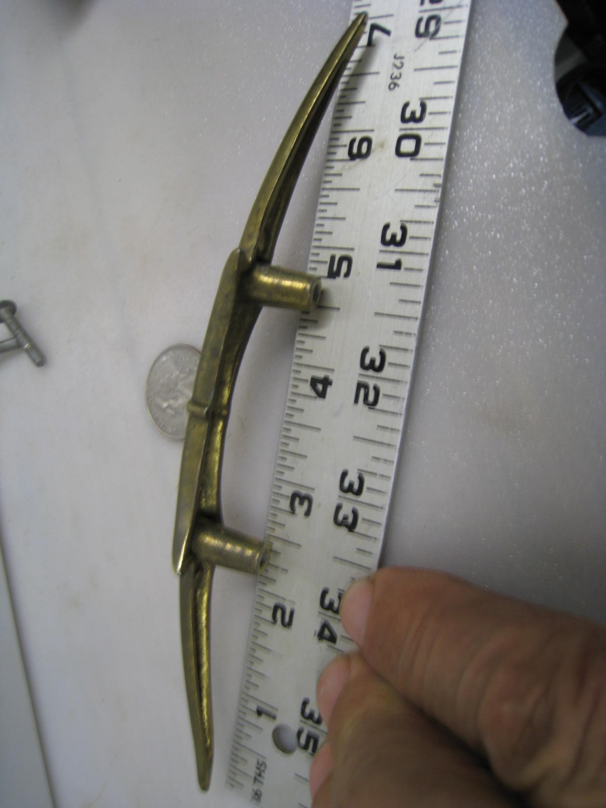 VINTAGE MID CENURY ORNATE BRASS 7″ DRAWER PULL HARDWARE DOOR HANDLES DRAWER