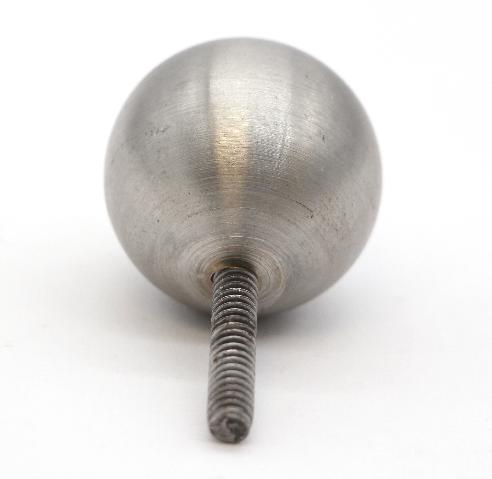 Vintage 1.5 in. Brushed Nickel Over Brass Ball Drawer Knob