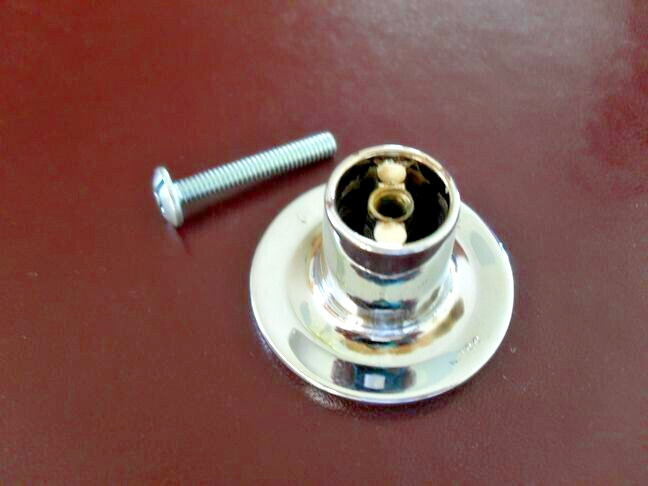 Vtg Nos 1-3/8″ Dia Chrome Drawer Knobs Concave Face Cabinet Door Pull Amerock