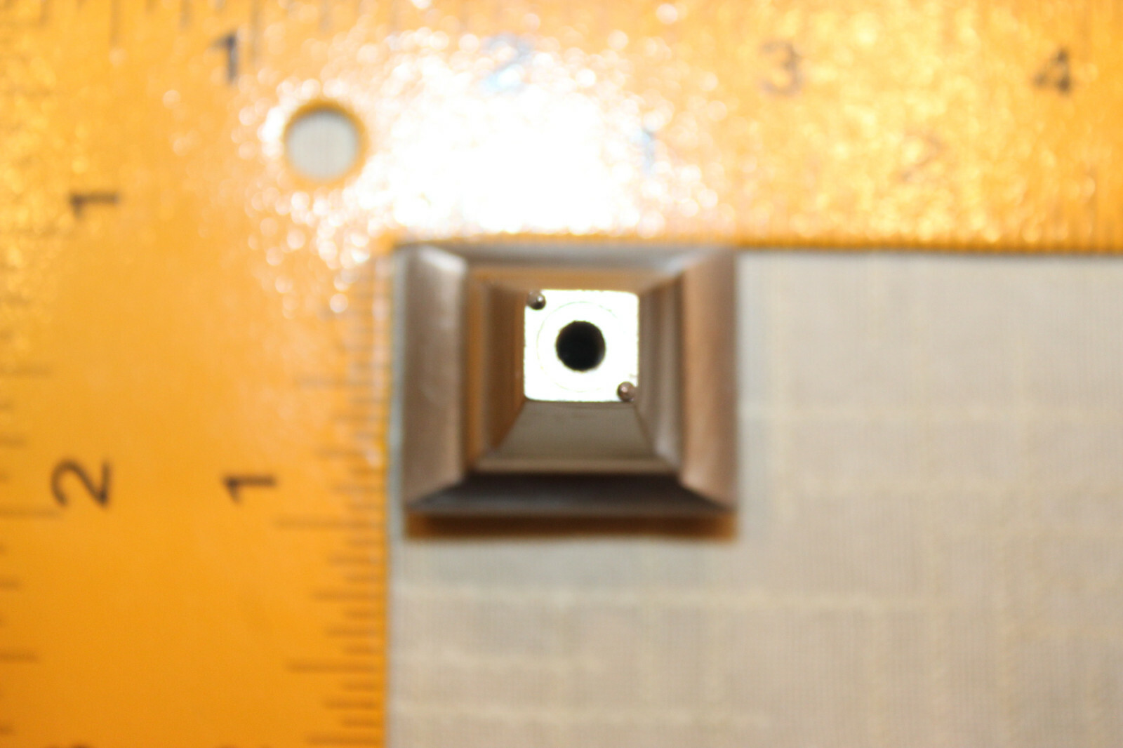 NOS 1-1/4″ Rectangular Brushed Aluminum Mid-Century Modern 50’s Drawer Pull I-2