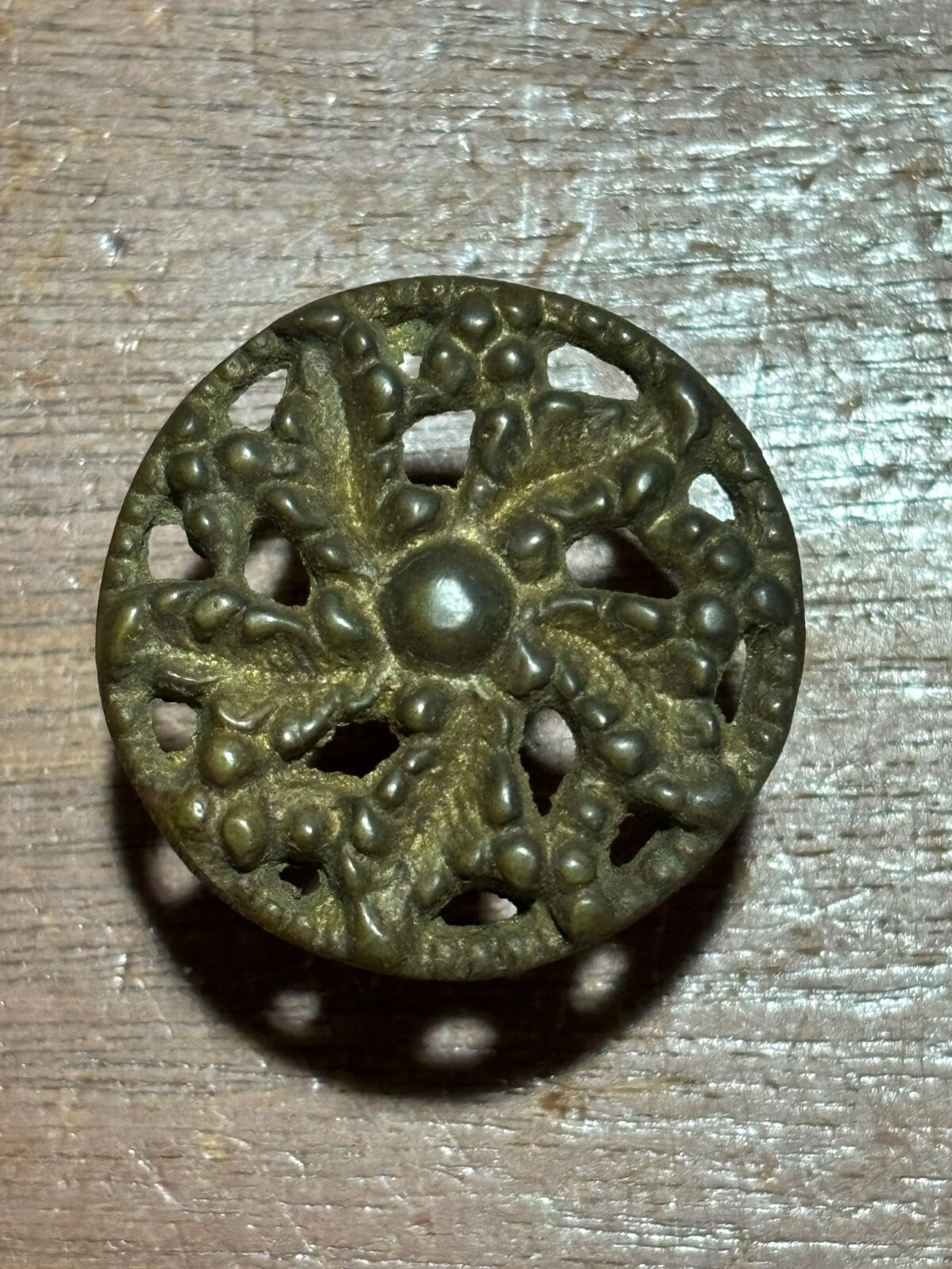 Vintage Antique Ornate Round Cabinet Knob Drawer Pull 1 1/4 inch