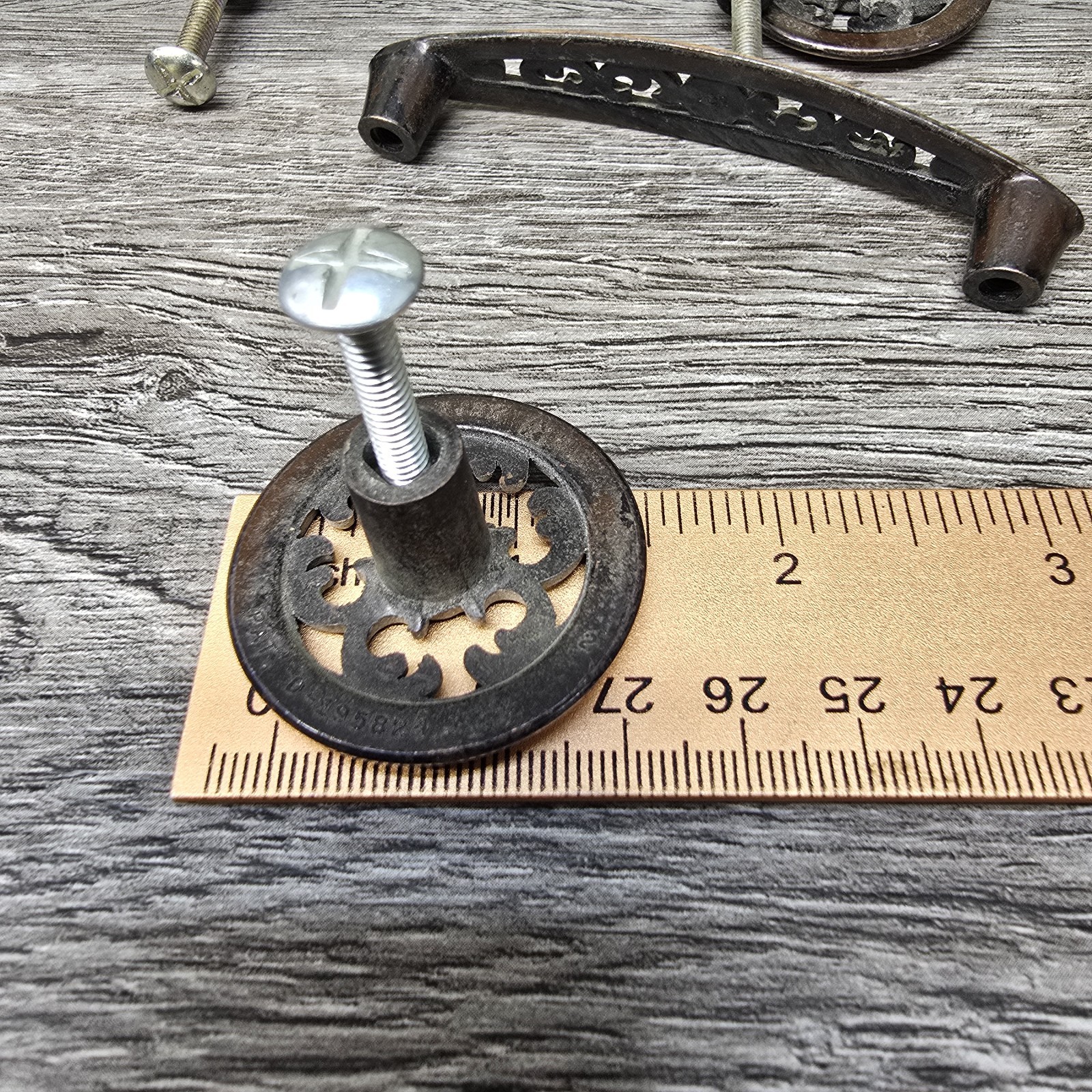 Vintage Ajax USA Furniture Hardware Set Hinges Pulls Knobs D-195824